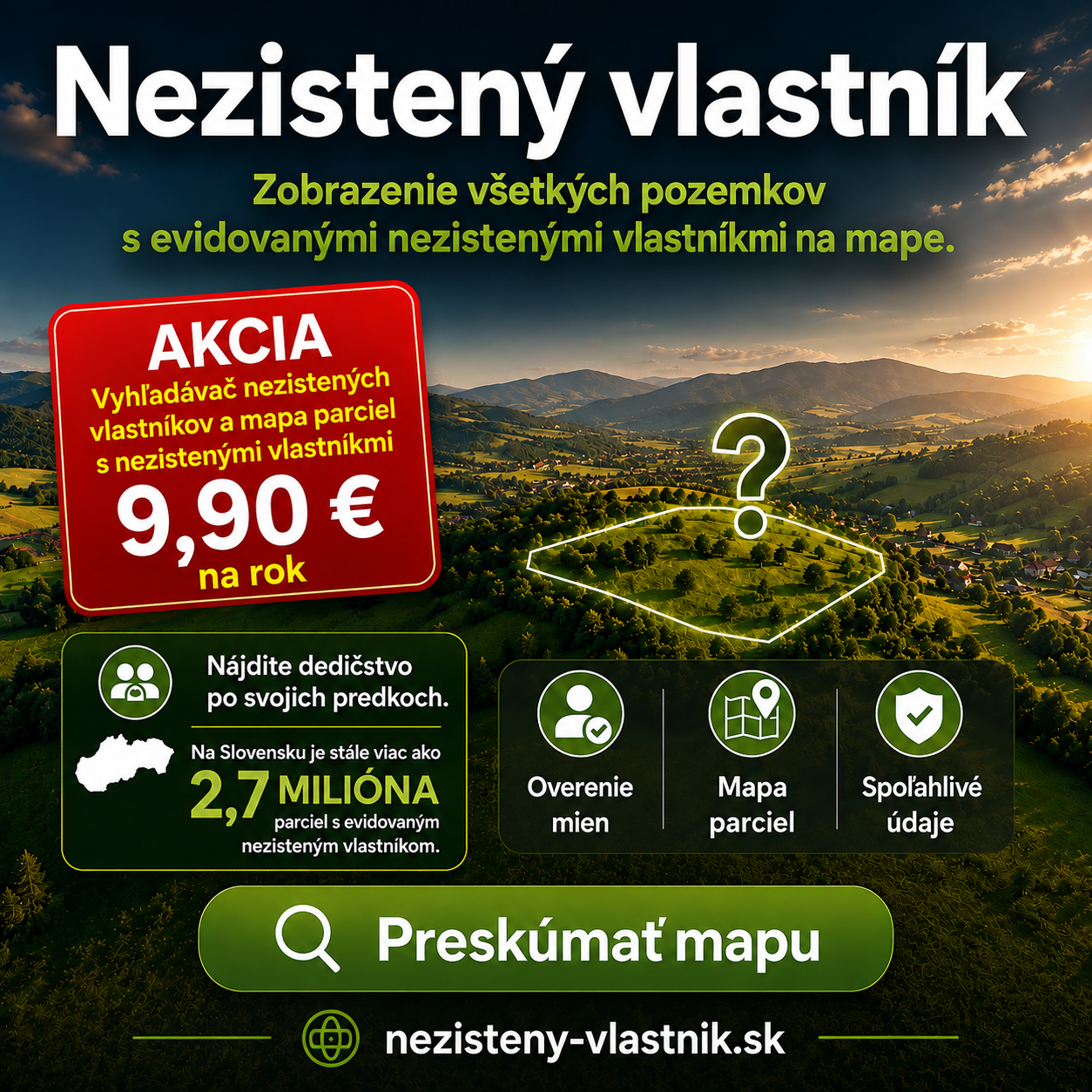 Nezistený vlastník – vyhľadávací portál